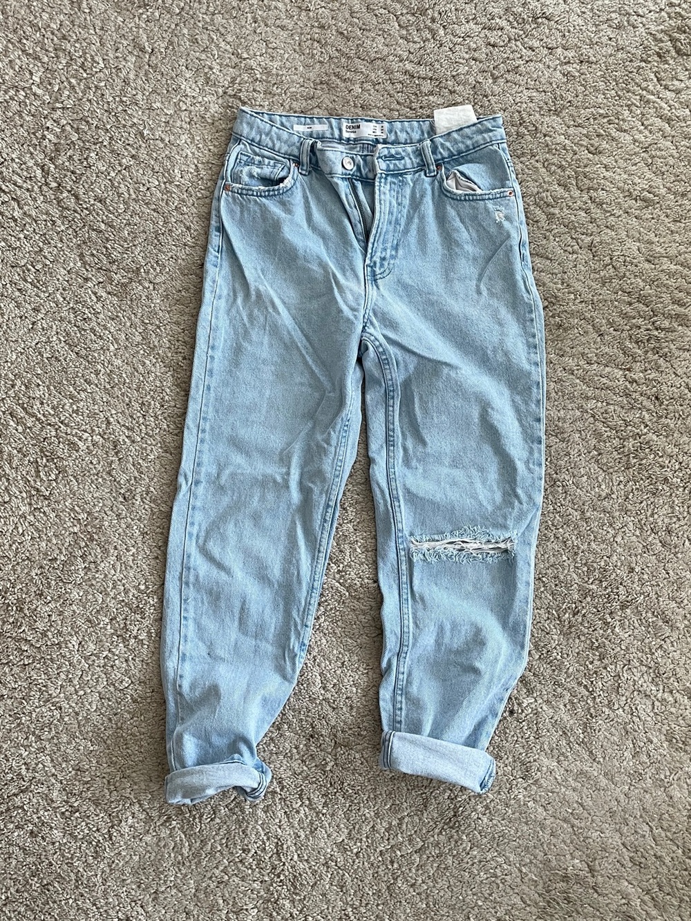 Light Blue High-Rise Distressed Women’s Jeans
